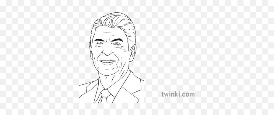 Ronald Reagan Black And White - Sheikh Mohammed Black And White Png,Ronald Reagan Png