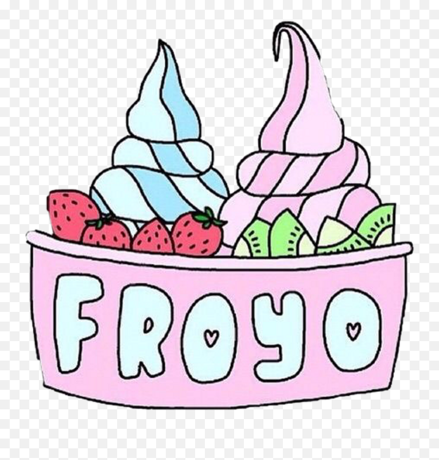 Froyo Yogurt Food Yummy Icecream Tumblr Pastel - Transparent Frozen Yogurt Clipart Png,Frozen Yogurt Png