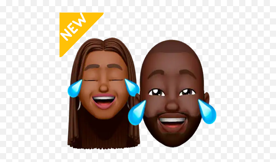 New Memoji Black People Stickers - Happy Png,Fimbo Icon Pack For Android