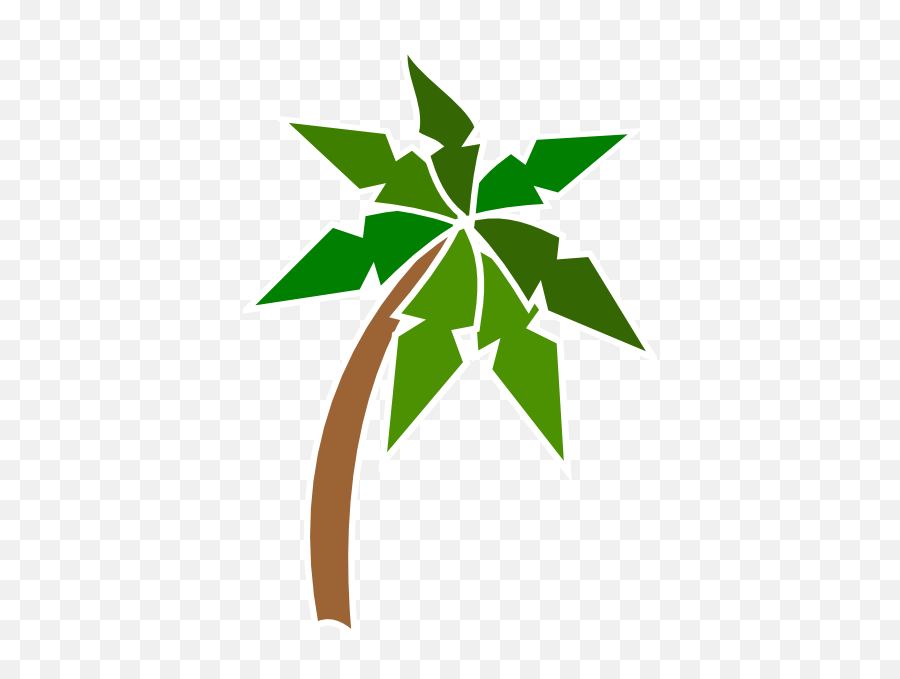 Coconut Tree Clip Art - Palm Tree Island Clipart Png,Palm Tree Logo