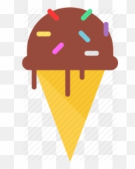 Chocolate Cone Icecream Icon - Download Iconfinder Icecream png