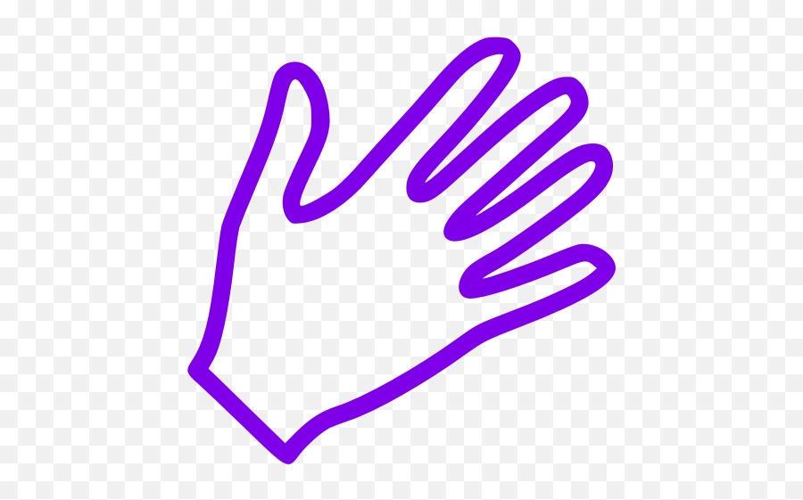 Violet Hand Icon Png Symbol - Hand Icon,Main Icon