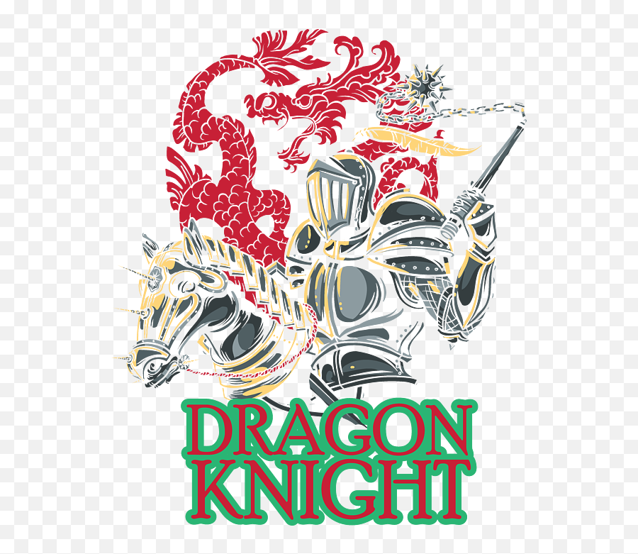 Dragon Knight Riding Horse T - Language Png,Forward Facing Knight Icon
