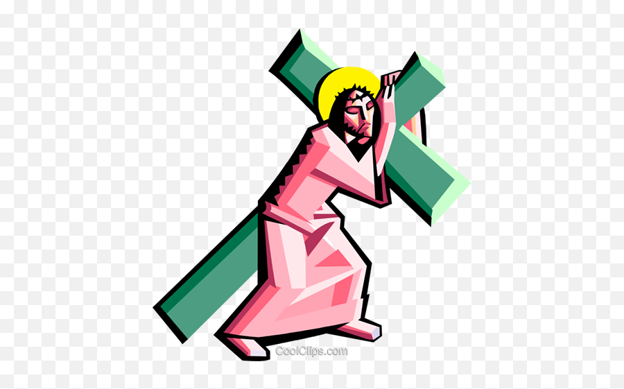 Jesús Cargando La Cruz Libres De Derechos Ilustraciones - Jesus Carregando A Cruz Png,Jesucristo Png