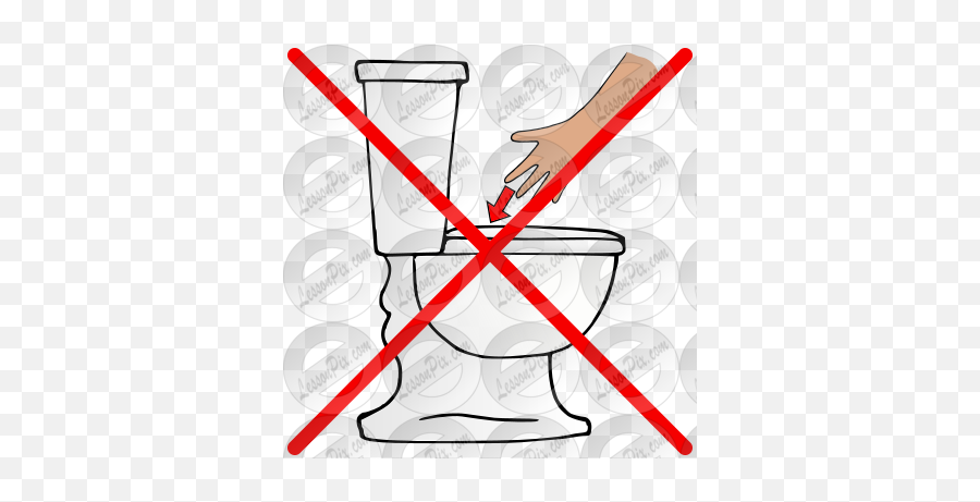 No Hand In Toilet Picture For Classroom Therapy Use - Good Png,Bathroom Articles Icon Png