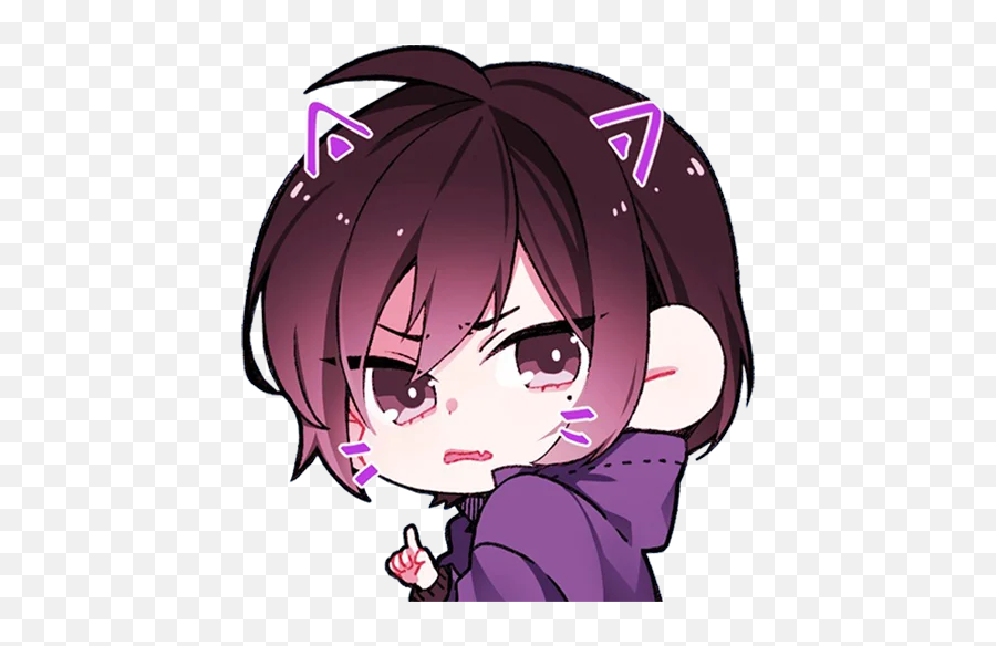 Telegram Sticker From Collection Melikau0027s Stickers - Girly Png,Cute Anime Boy Icon