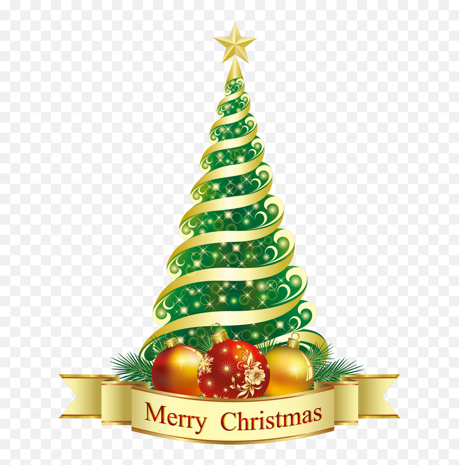 Merry Christmas Green Tree Png Clipart - Merry Christmas Images Tree,Xmas Tree Png