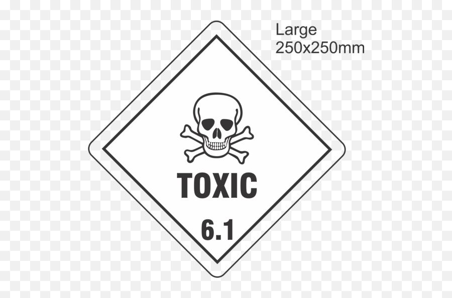 Toxic 6 Large Vinyl Single Labels - Toxic Gas Hazard Symbol Png,Toxic Png