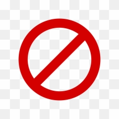 Circle With Line Across Png Files - Transparent Background Cross