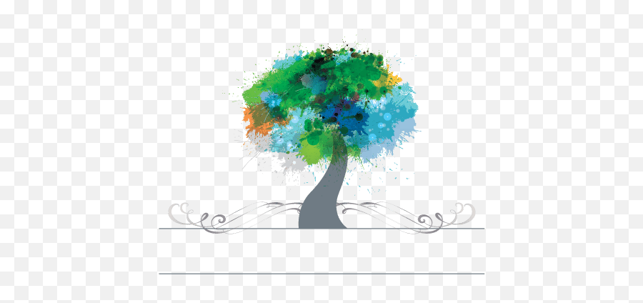Online Free Logo Maker - Colorful Tree Logo Design Floral Design Png,Transparent Tree Images