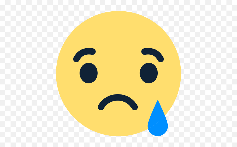 Sad Emoji Icon Of Flat Style - Transparent Sad Emoji Facebook Png,Facebook Emoji Png