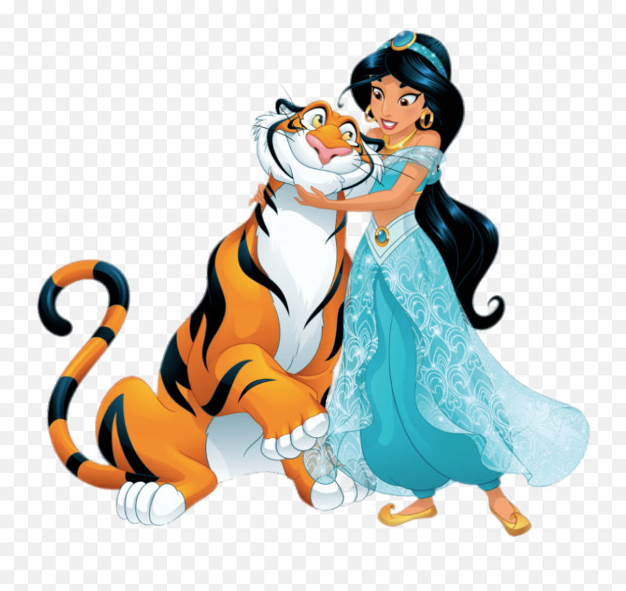 Jasmine And Rajah The Tiger Png Image