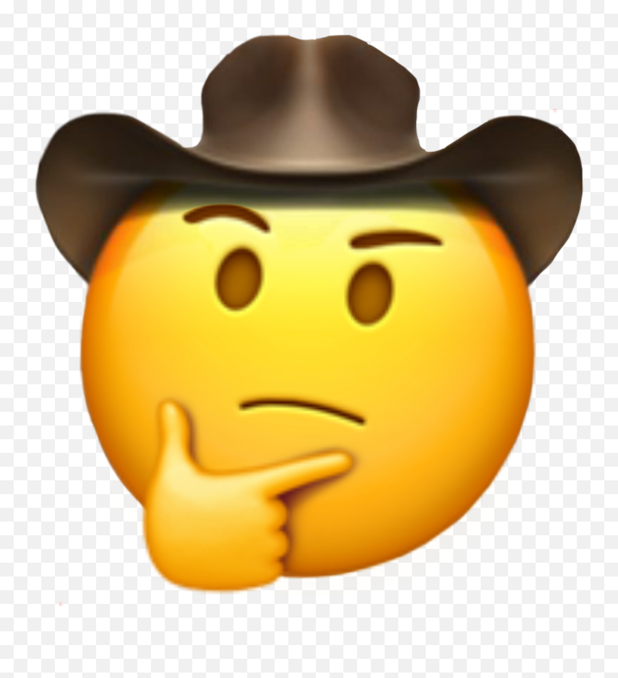 Cowboy Cowboyemoji Hmm Hmmm Hmmemoji - Sad Cowboy Emoji Png,Hmm Png