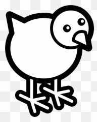 Twitter Icon White Transparent Background - Pollito Fácil De Dibujar png