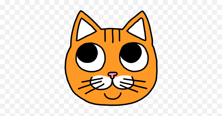 Orange Cat Stickers Messages Sticker - Cartoon Orange Cat Face Png,Orange Cat Png