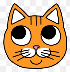 Orange Cat Stickers Messages Sticker - Cartoon Orange Cat Face Png,Orange Cat Png