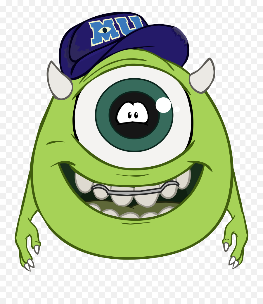 Monsters University Clipart Eye - Monsters Inc Mike Wazowski Club Penguin Monsters Inc Png,Mike Wazowski Png