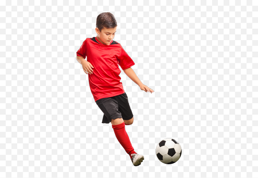 Becks Soccer School - Kid Playing Football Png,Soccer Player Png