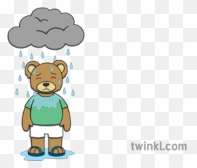 Toby The Teddy Bear With Rain Cloud No Background Soft Toy - Cartoon png