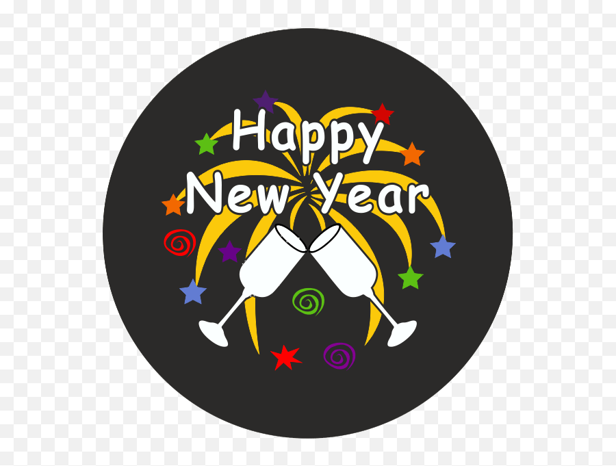 Happy New Year Badge - Circle Png,Happy New Year Logos