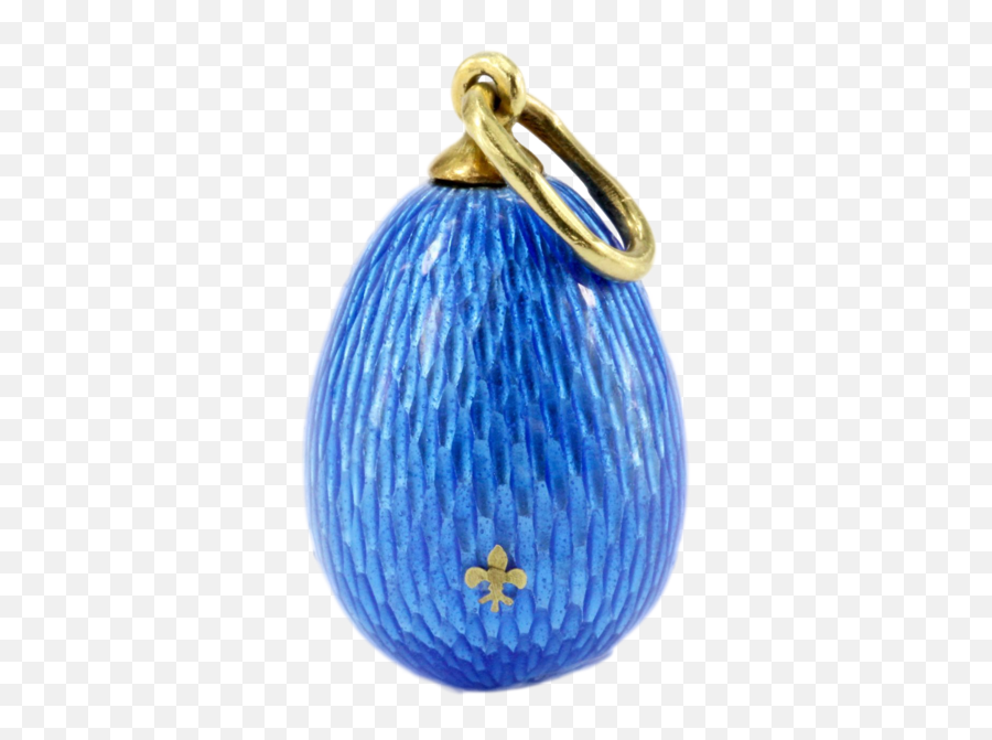 Soviet Era Russian 18k Yellow Gold Blue Guilloche Enamel Egg Pendant - Chain Png,Soviet Star Png