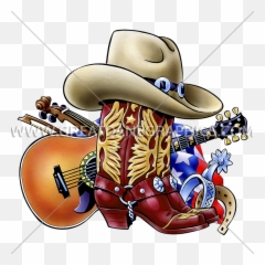 Cowboy Boot Collage Production Ready Artwork For T - Shirt Cowboy Boot Png,Cowboy Boot Png