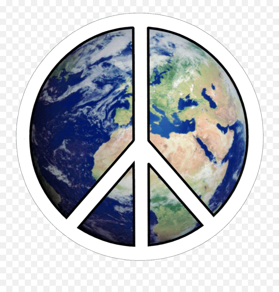 Bumper Sticker Decals - Peace Symbol Earth Free Png,Peace Sign Transparent