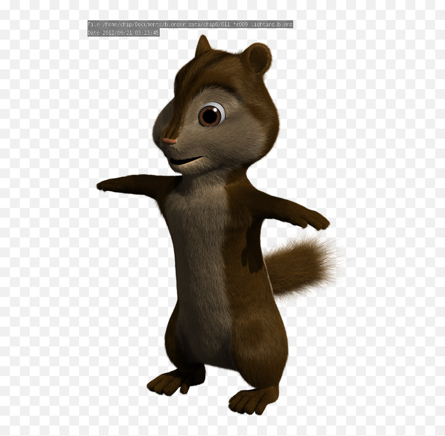 Render Of Chipmunk With Fur By Weatoef - Fur Affinity Dot Net Alvin T Posing Png,Alvin And The Chipmunks Png