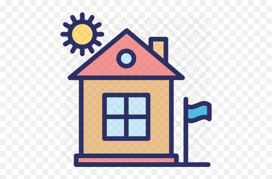 Cottage Icon - Orange House Clipart Png,Cottage Png