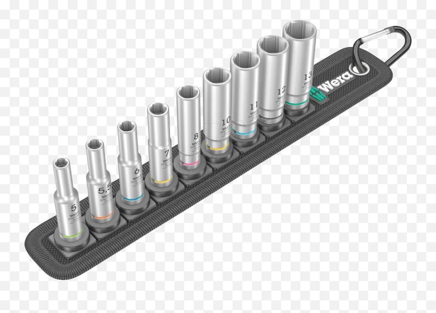 Socket Wrench Set External Hexagon 14 Drive - Wera Socket Set Png,Socket Wrench Png