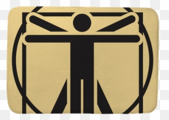 Vector Minimalistic Vitruvian Man Bath Mat U2022 Pixers - We live change Vitruvian Man png