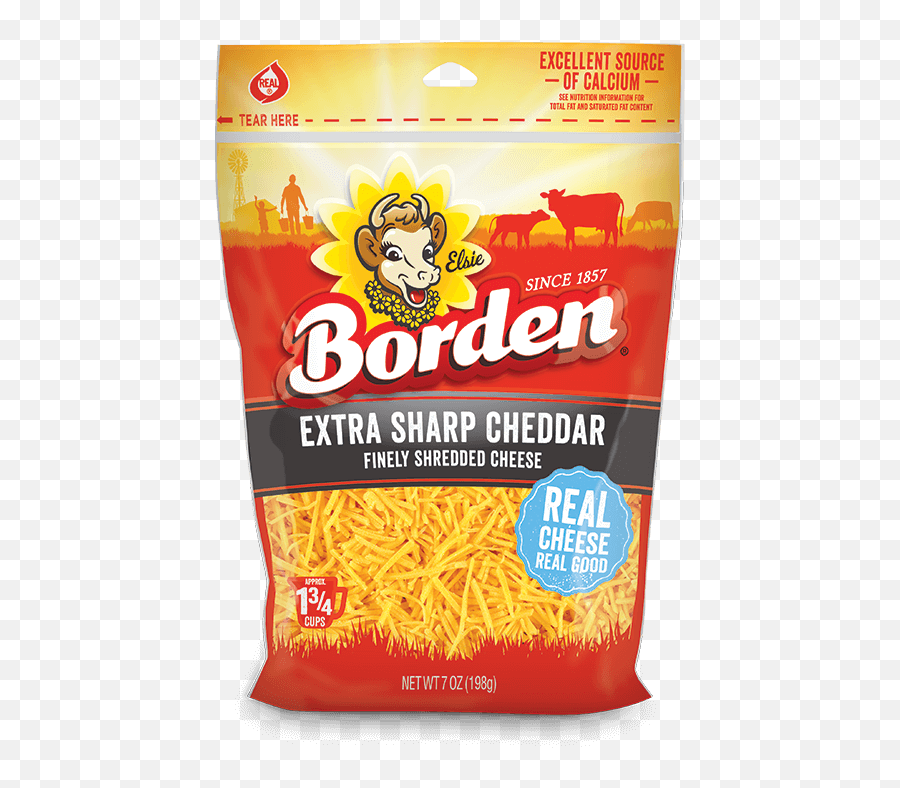 Finely Shredded Extra Sharp Cheddar - Packet Png,Shredded Cheese Png