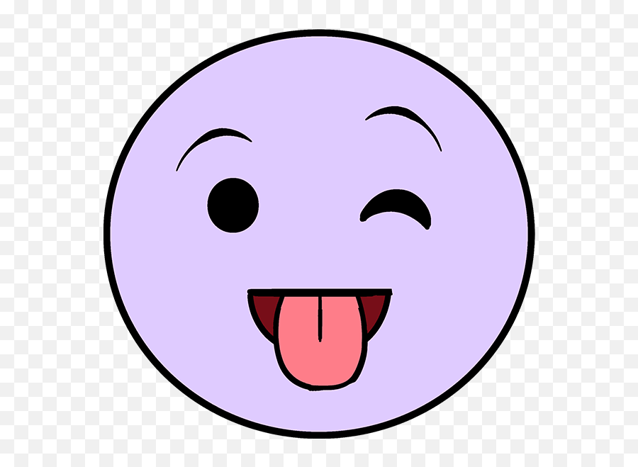 Emojis Drawing Smiley Face Transparent - Tongue Out Emoji Drawing Png,Winky Face Emoji Png
