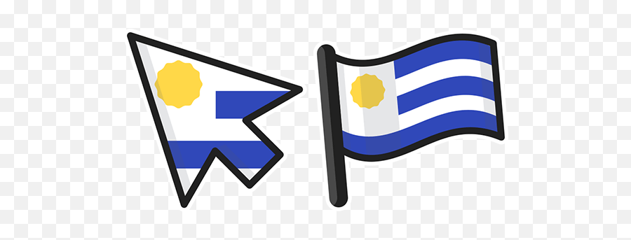 Uruguay Flag Cursor - Cursor Flag Png,Uruguay Flag Png