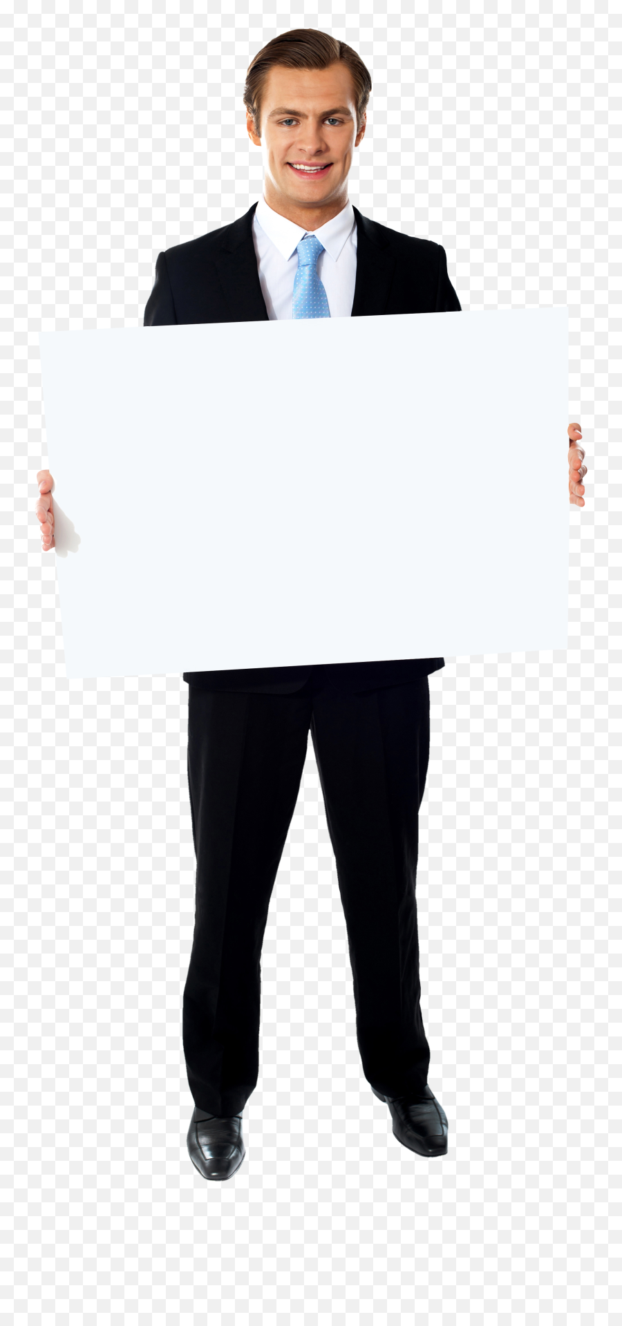 Business Man Png - Businessman Holding Sign Png,Businessman Silhouette Png