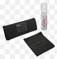 Gascan Polished Black Sunglasses - Oakley Cleaning Kit png