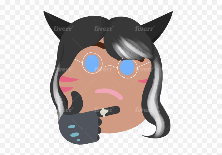 Draw Thinking Emoji Versions Of Your Character Or Furry - Fiverr Png,Think Emoji Png