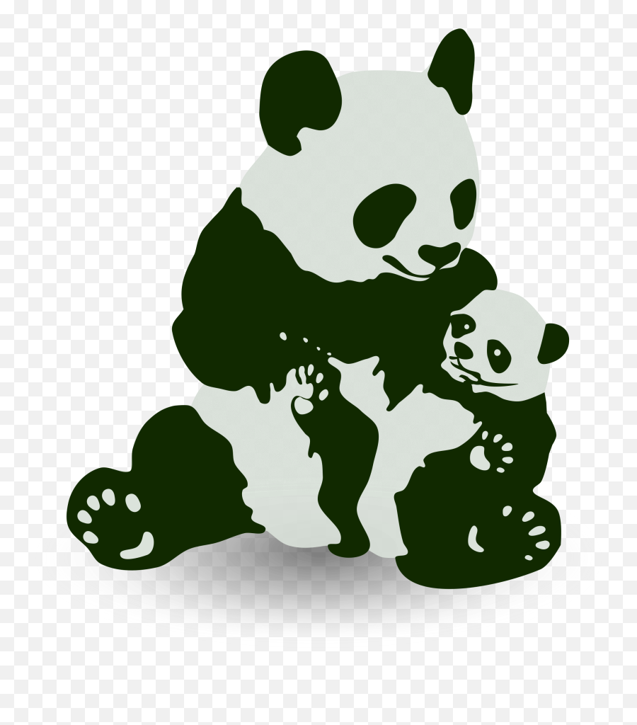 Panda Bear Cute - Panda With Baby Panda Clipart Png,Cute Panda Png
