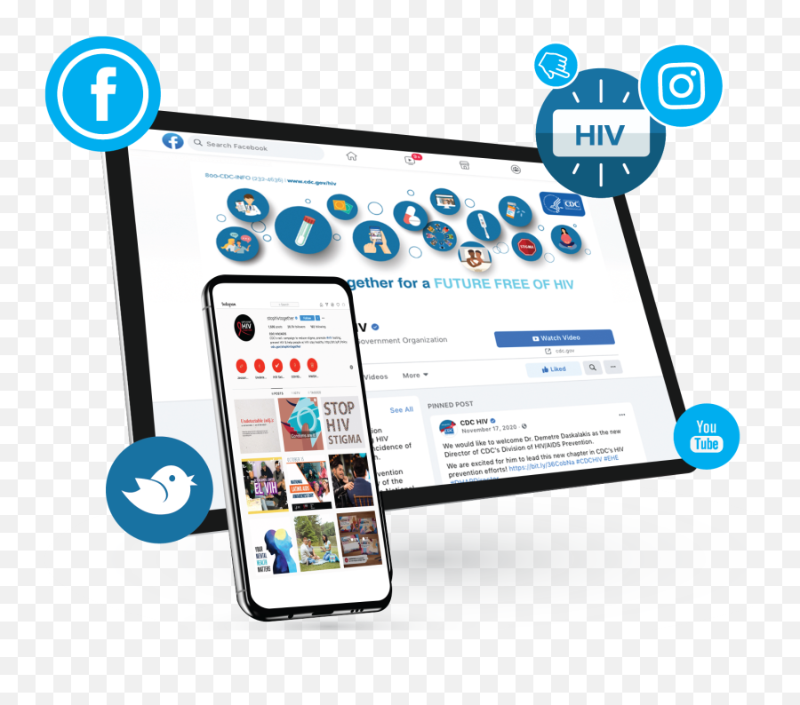 Social Media Resource Library Hivaids Cdc - Smart Device Png,W Social Media Icon