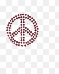 Peace Sign Pink - Small Circle With Triangle Fill png