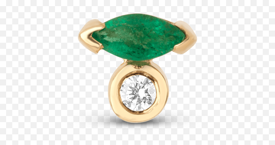 Marquise Emerald And Diamond Stud U2013 Stone Strand - Emerald Marquise Stud With Diamond Png,Aim Buddy Icon