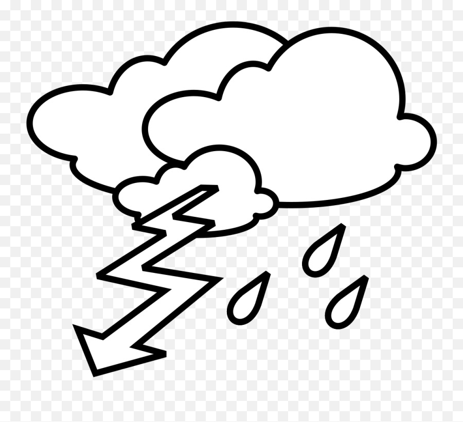 Storm Clipart Png In This 1 Piece Svg And - Thunder Clipart Black And White,Stormy Weather Icon