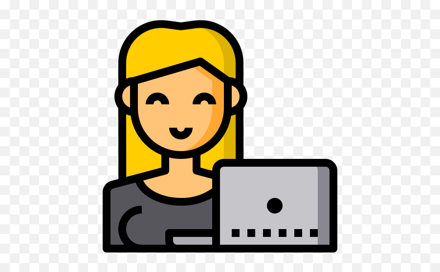 Woman - Free User Icons Woman Png,Laptop User Icon
