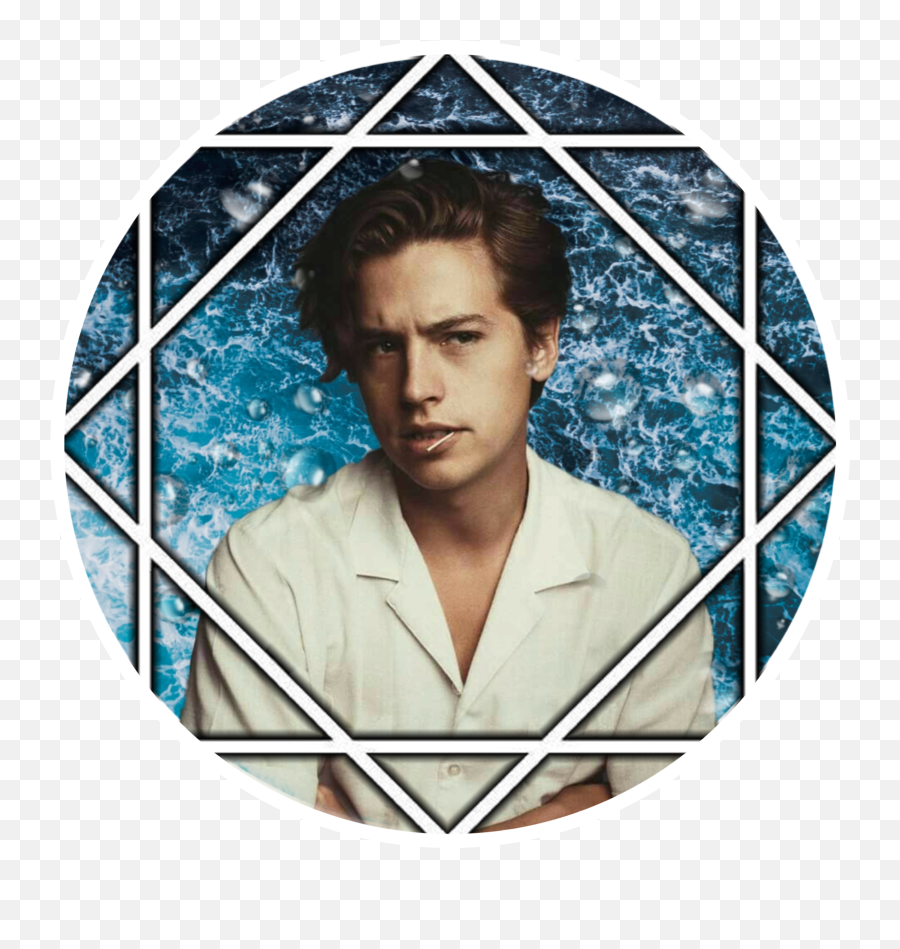 Colesprouse Ocean Blue White Sticker By Trashmouthkells Png Cole Sprouse Icon