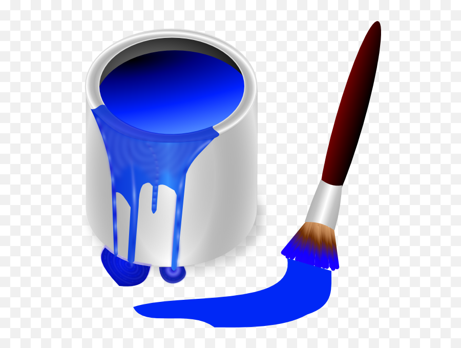 Blue Paint Brush Free Library Png Files - Color Blue Clipart Png,Paintbrush Clipart Transparent