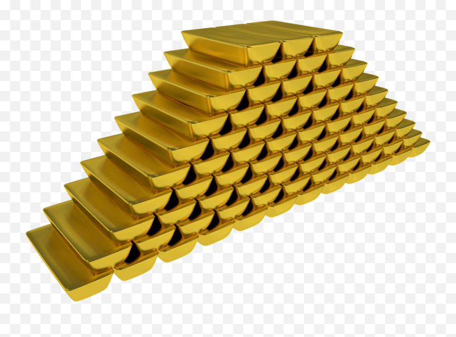 Gold Bars Stock Pile - Gold Bars With Transparent Background Png,Gold Transparent Background