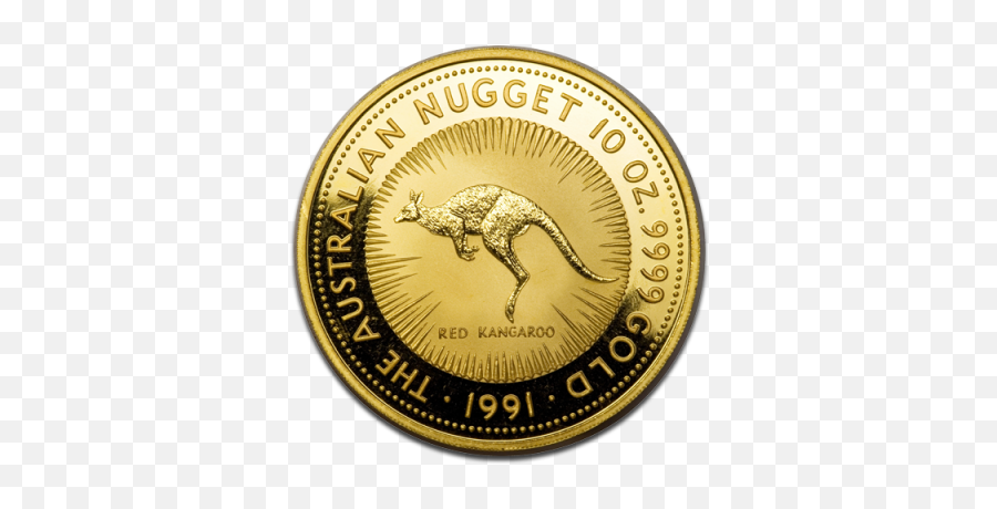 10 Oz Nugget Kangaroo Gold 1991 - Coin Png,Gold Nugget Png