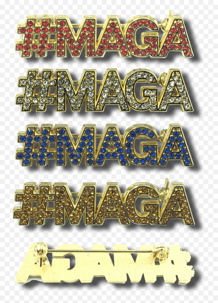 Red Crystal Maga Pin Trump Make America Great Again - Poster Png,Maga Png