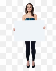 Girl Holding Banner Png Image Photoshop Design - Png Photo Girl Hd,Free Png Images For Photoshop