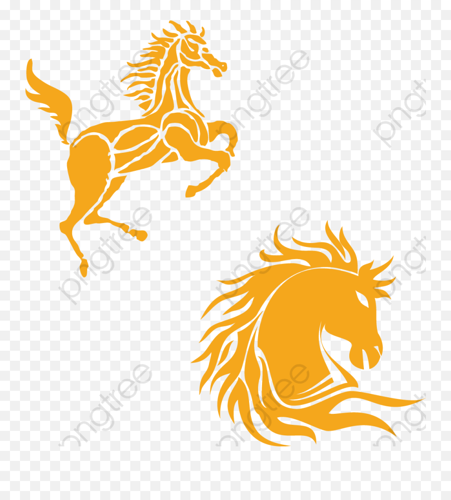 Galloping Horse Clipart - Dark Horse Horse Vector Png Tribal,Horse Clipart Png